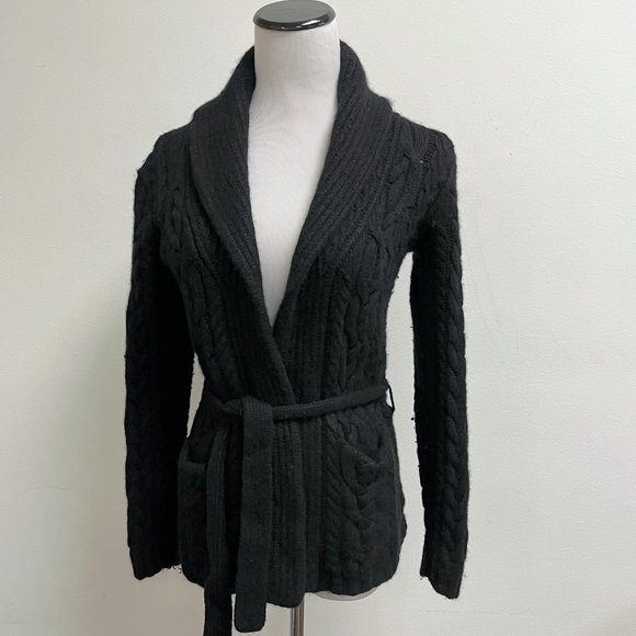 Ralph Lauren 100% cashmere  shawl aran cardigan sweater woman xs kid L woman xs - Picture 1 of 7